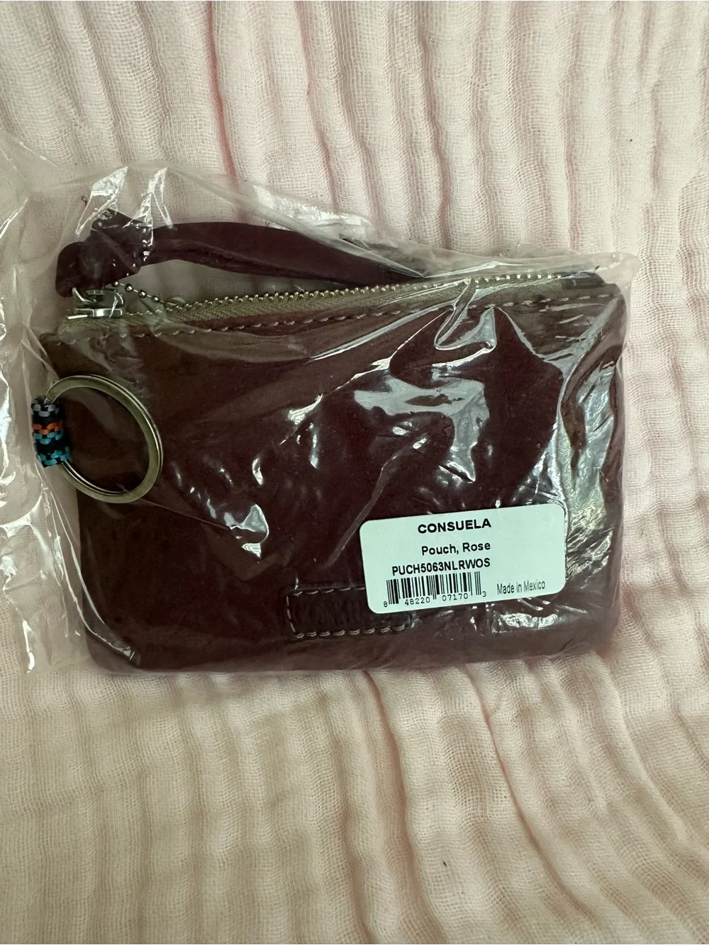 Consuela (Rose) Suede Pouch